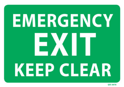 Emergency Exit Keep Clear Sign