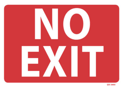 Large No Exit Sign Red