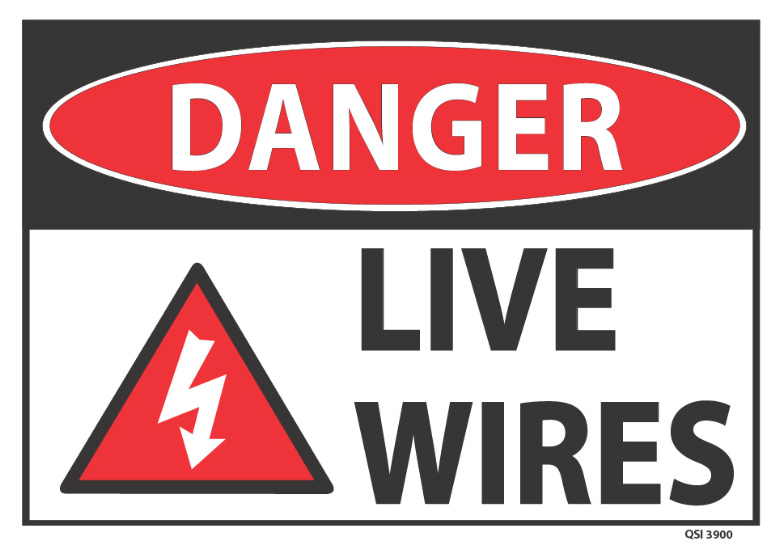 Danger Sign live wires