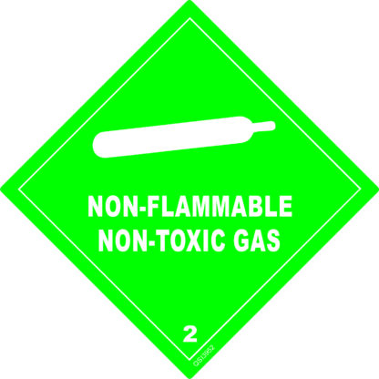 Non-Flammable Non-Toxic Gas Sign