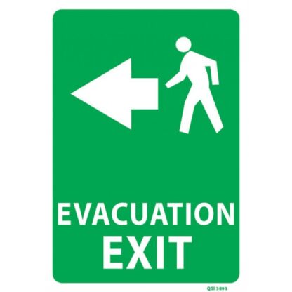 Evacuation Exit Sign Arrow Left