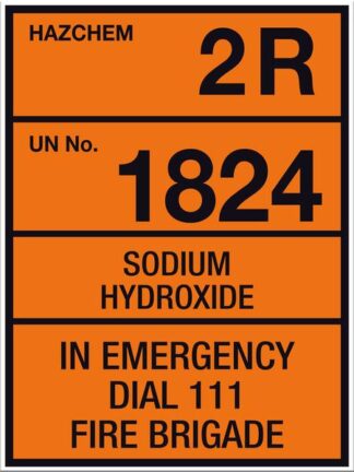 Hazchem Sodium Hydroxide 2R UN1824