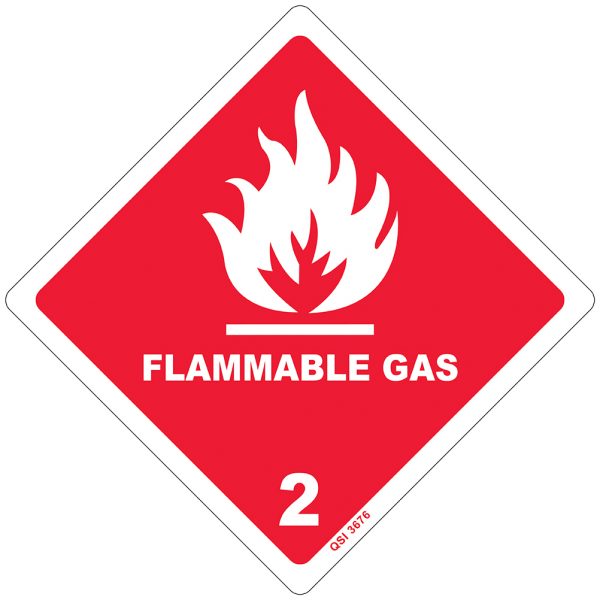 Flammable Gas 2 250mm x 250mm Industrial Signs