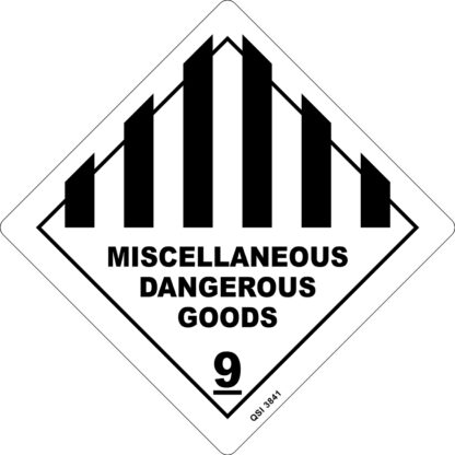 Miscellaneous Dangerous Goods 250mm x 250mm