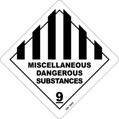 Miscellaneous Dangerous Substances 250mm x 250mm