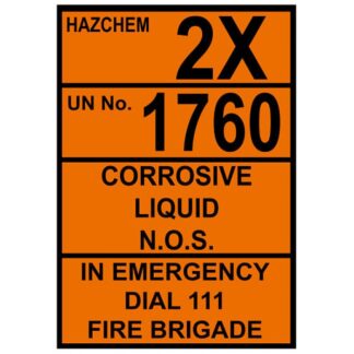 Hazchem Corrosive Liquid 3Z UN 1760