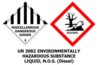 Environmentally Hazardous Diesel Sticker