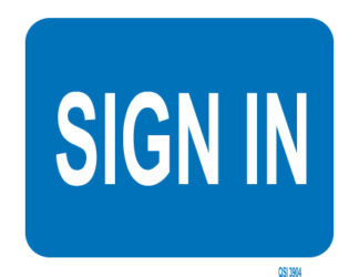 Sign In 340mm x 240mm