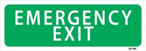 Emergency Exit 450mm x 180mm