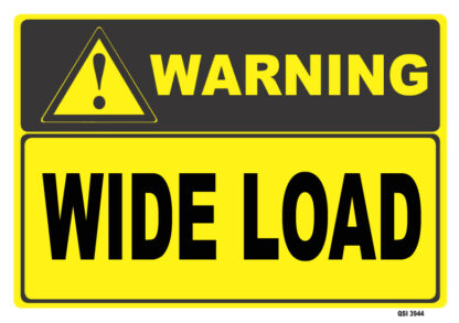 Warning Wide Load Sign