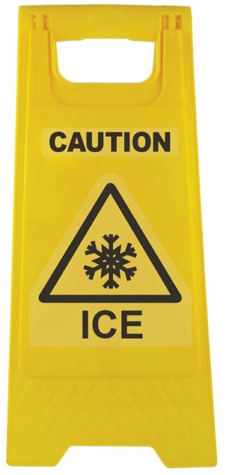 Caution Icy A Frame Triangle With Snow Flake