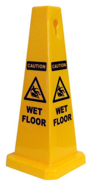 cone sign caution wet floor